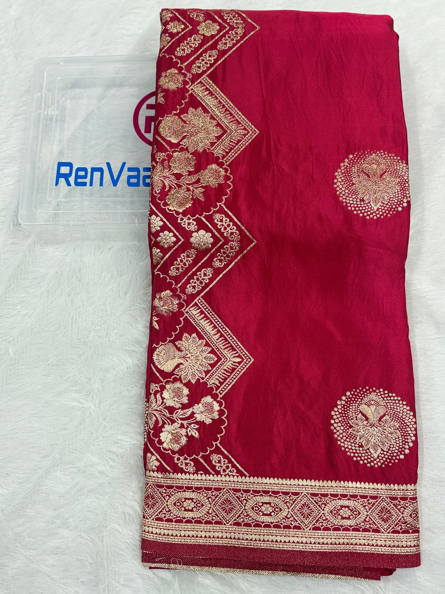 Classic Red Banarasi Silk Saree with Heritage Zari Weaving