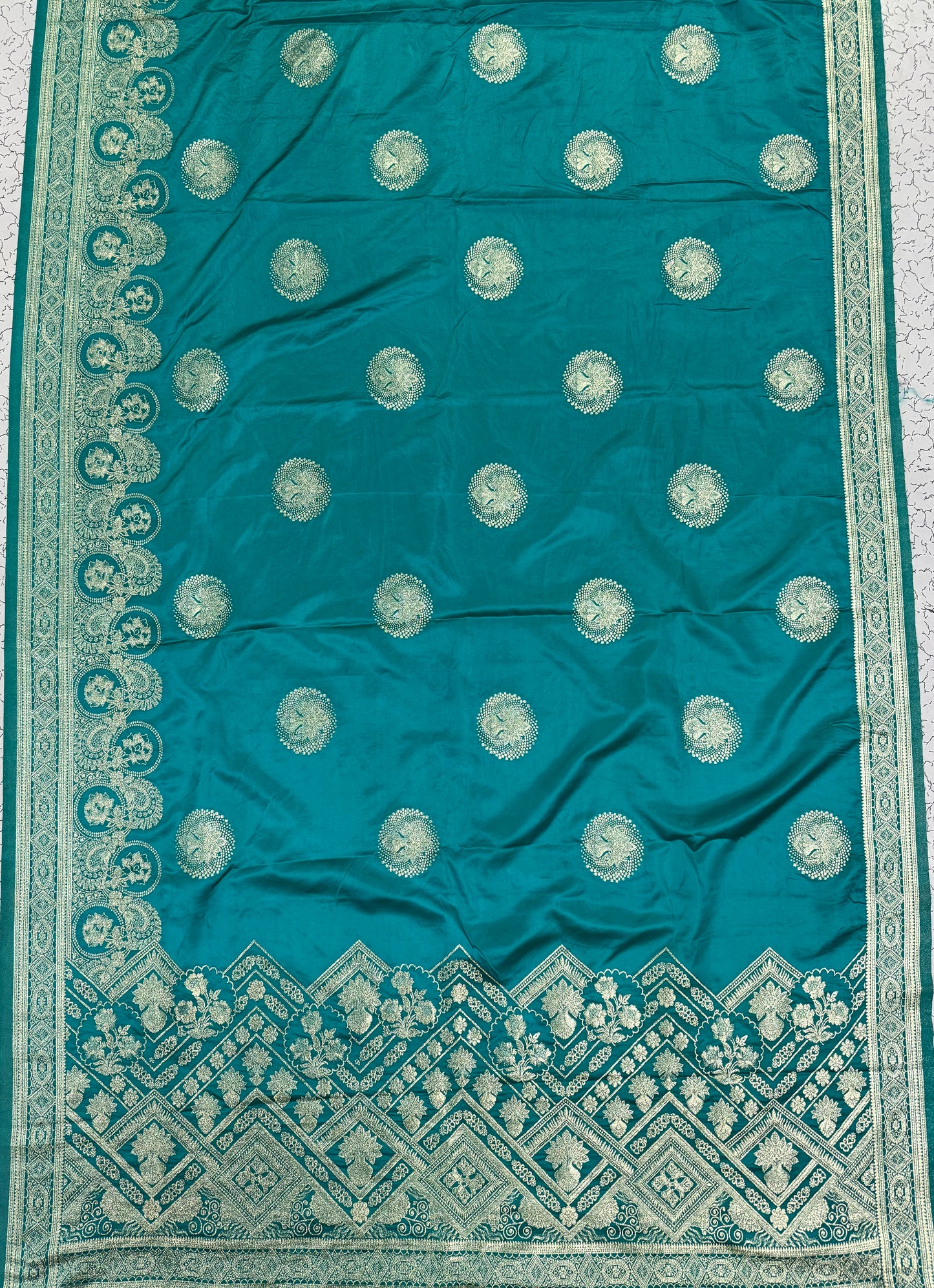 Classic Rama Blue  Banarasi Silk Saree with Heritage Zari Weaving