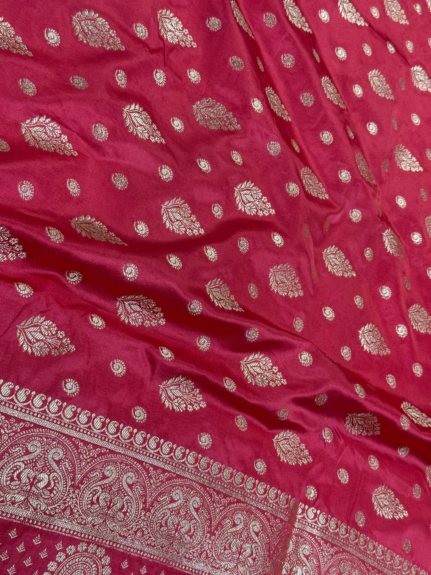 Classic  Red  Banarasi Silk Saree with Heritage Zari Weaving