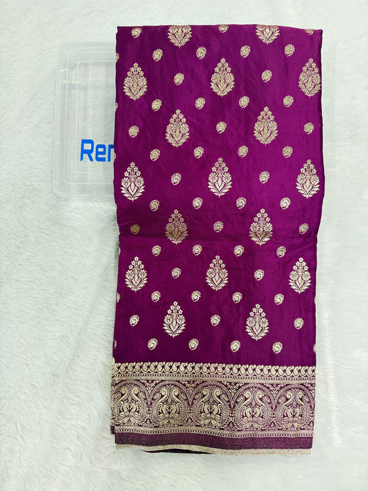 Classic deep purple Banarasi Silk Saree with Heritage Zari Weaving