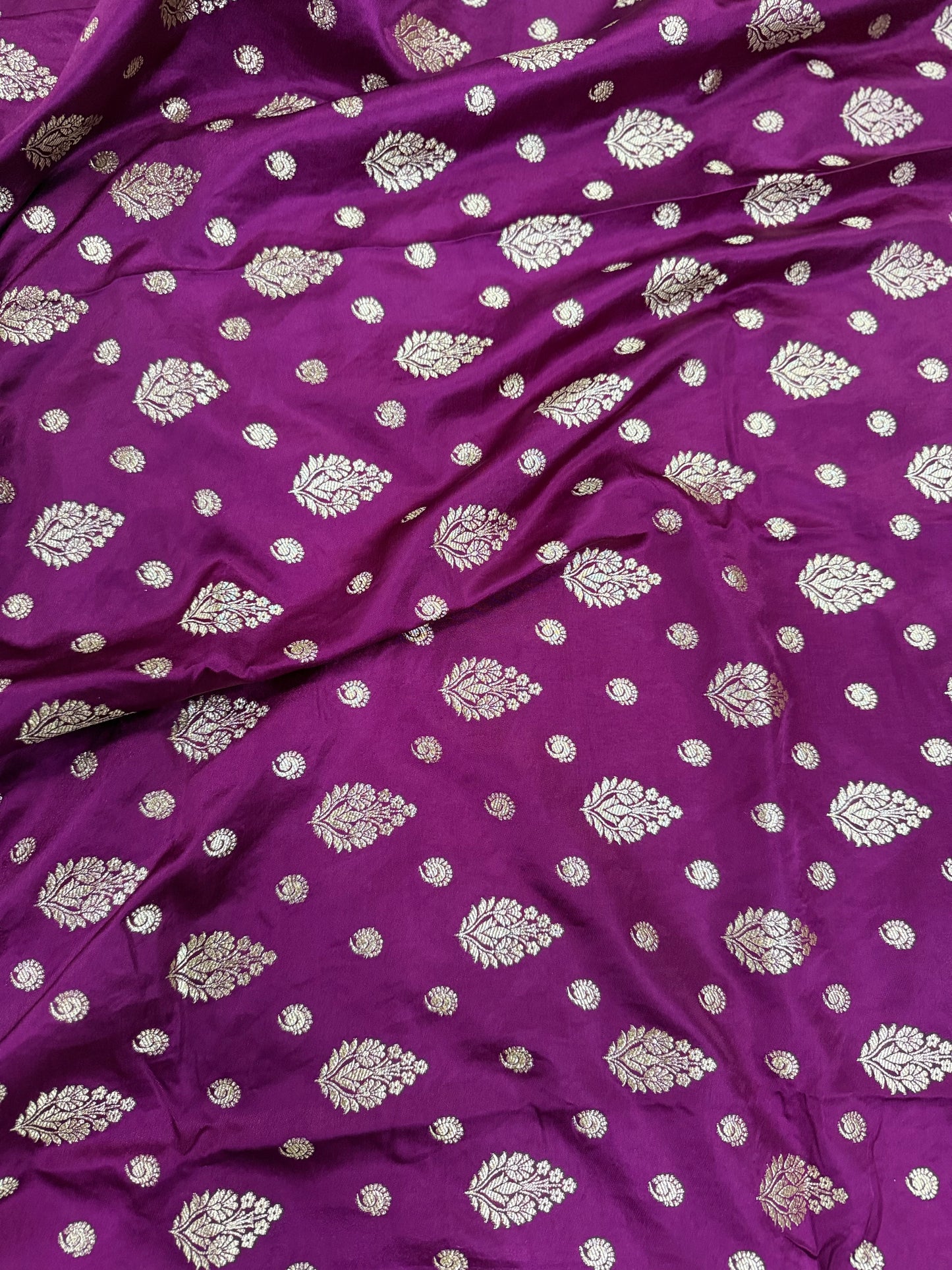 Classic deep purple Banarasi Silk Saree with Heritage Zari Weaving
