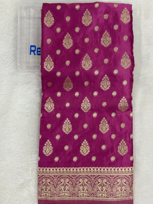 Classic  Baby Pink Banarasi Silk Saree with Heritage Zari Weaving