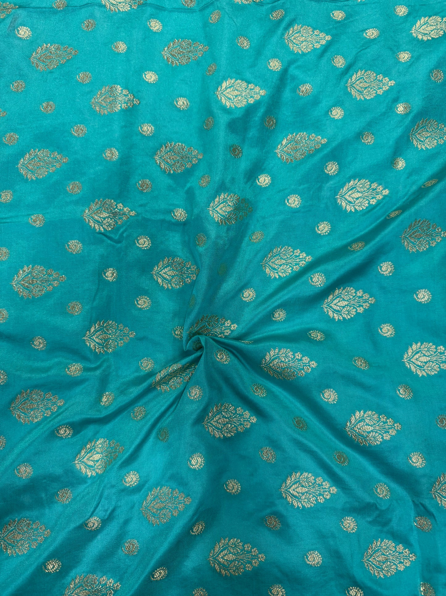 Classic Firozi Blue Banarasi Silk Saree with Heritage Zari Weaving